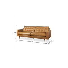 Load image into Gallery viewer, 88" Leather Sofa - Brown