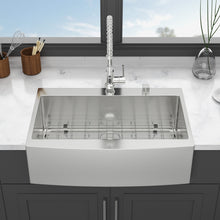 Load image into Gallery viewer, Farmhouse Style Topmount Apron Front Kitchen Sink With Easy Maintenance In Stainless Steel - Black