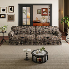 Load image into Gallery viewer, Luxuriously Comfortable Cloud Couch Sofa With Elegant Rolled Arms & Pleated Skirt Design