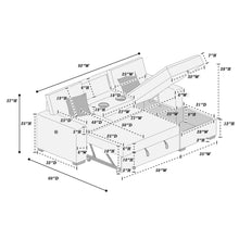 Load image into Gallery viewer, Convertible Sectional Upholstered Sleeper Sofa With Storage Chaise