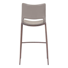 Load image into Gallery viewer, 29" Steel Low Back Bar Height Bar Chairs (Set of 2) - Gray And Brown