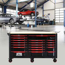 Load image into Gallery viewer, Heavy Duty Tool Cart With 19 Drawers, Tools Not Included, Mobile Storage For Workshop Or Laboratory - Black / Red