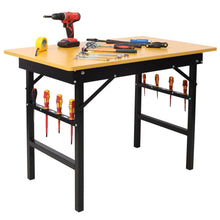 Load image into Gallery viewer, Portable Folding Work Table With Measuring Tape And Angle Finder Steel - Black