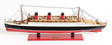Load image into Gallery viewer, Hand Painted RMS Queen Mary Large Model Boat - Black / Red