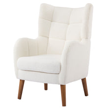 Load image into Gallery viewer, Accent Chair With Birch Wood Legs - White