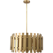 Load image into Gallery viewer, 20" Six Light Dimmable Chandelier With Shades - Brass