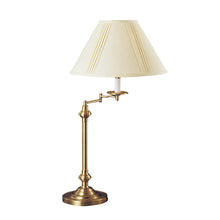 Load image into Gallery viewer, Metal Table Lamp With Off-White Empire Shade - Bronze