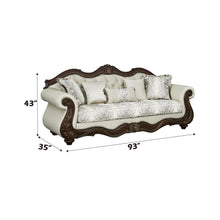 Load image into Gallery viewer, Pierce - Sofa With 5 Pillows - Beige / Cherry
