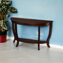 Load image into Gallery viewer, Half Circle Console Table With Storage - Brown