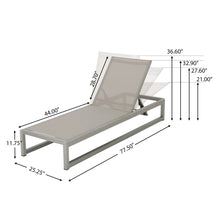 Load image into Gallery viewer, Chaise Lounge With 5 Reclining Positions, Outdoor Patio Lounge Chairs