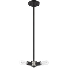 Load image into Gallery viewer, 5" Three Light Dimmable Chandelier With Shades - Black