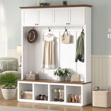 Load image into Gallery viewer, Entryway Hall Tree With Bench And Storage