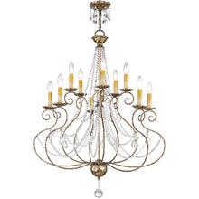 Load image into Gallery viewer, 38'' Ten Light Dimmable Chandelier With Shades - Bronze