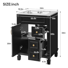 Load image into Gallery viewer, Bathroom Vanity With Sink, Compact Cabinet & 2 Drawers And Adjustable Shelf