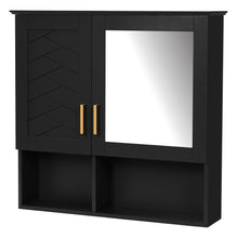 Load image into Gallery viewer, 2 In 1 Wall-Mounted Mirror Cabinet With Adjustable Shelves, Soft-Close Doors, High-Definition Mirror & Storage