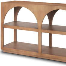 Load image into Gallery viewer, 54" Solid Wood Floor Shelf Console Table With Two Shelves - Brown