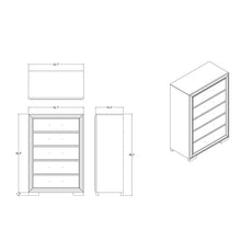 Load image into Gallery viewer, Adelaide - Chest 5 Drawer Storage Unit