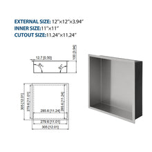 Load image into Gallery viewer, Stainless Steel Shower Niche With Seamless Design For Bathroom Storage