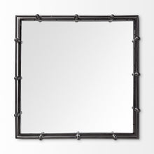 Load image into Gallery viewer, Finish Metal With Mirrored Glass Bottom And Railing Handle Tray - Silver