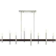 Load image into Gallery viewer, 24" Eight Light Dimmable Chandelier With Shades - Nickel