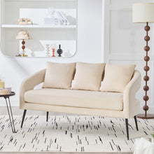 Load image into Gallery viewer, Open Back Loveseat Settee With 3 Pillows