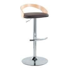 Load image into Gallery viewer, Grotto - Contemporary Adjustable Barstool, Swivel With Rounded T Footrest (Set of 2)