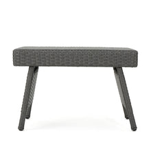 Load image into Gallery viewer, Outdoor Wicker Table With Rectangular Tabletop - Gray