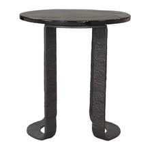 Load image into Gallery viewer, 24" Modern Aluminum Pedestal End Table - Black