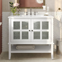 Load image into Gallery viewer, Bathroom Vanity With Ceramic Sink, Adjustable & Open Shelf