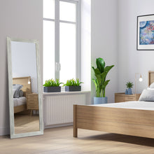 Load image into Gallery viewer, Solid Wood Freestanding Framed Standing Mirror - White