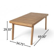 Load image into Gallery viewer, Outdoor Dining Table With Slatted Top, Ideal For Patio