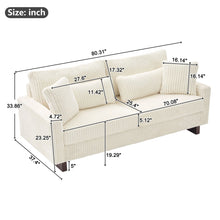 Load image into Gallery viewer, Modern Loveseat Sofa With 4 Pillows