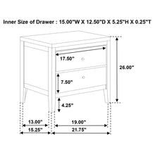 Load image into Gallery viewer, Clement - 2 Drawer Nightstand Bedside Table - Espresso
