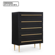 Load image into Gallery viewer, Contemporary 5 Drawer Chest For Bedroom