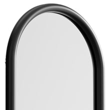 Load image into Gallery viewer, 64" Solid Wood Arch Leaning Ladder Framed Full Length Mirror - Black