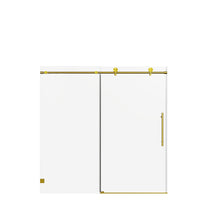Load image into Gallery viewer, Frameless Single Sliding Soft Close Shower Doors, 5/16" Sgcc Tempered Glass