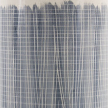 Load image into Gallery viewer, Geometric Cylinder Floor Vase - Blue / White