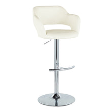 Load image into Gallery viewer, Margarite - Contemporary Ajustable Barstool With Swivel With Rounded T Footrest (Set of 2)