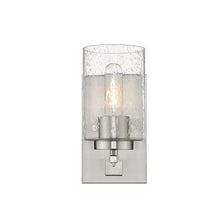 Load image into Gallery viewer, Metal And Textured Glass Wall Sconce - Silver