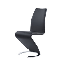 Load image into Gallery viewer, Faux Leather Dining Parsons Chairs (Set of 2) - Black