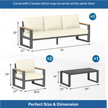 Load image into Gallery viewer, Modern Outdoor Sofa Set With Coffee Table