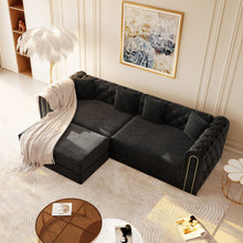 Load image into Gallery viewer, 3-In-1 Convertible Sleeper Sofa With Movable Ottoman For Living Room