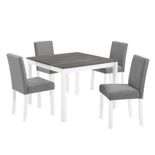 Load image into Gallery viewer, 5 Piece Dining Table Set With 4 Chairs For Kitchen - Gray / White