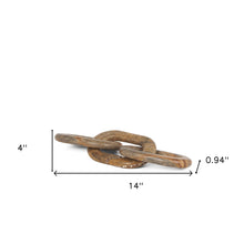 Load image into Gallery viewer, Marble Geometric Links Tabletop Sculpture - Brown