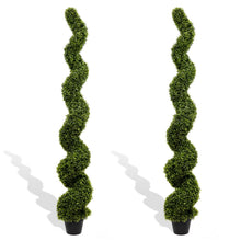 Load image into Gallery viewer, Artificial Outdoor UV Resistant Plastic Boxwood Topiary Spiral Tree