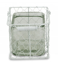 Load image into Gallery viewer, .5 Wire Basket Jar - White / Clear