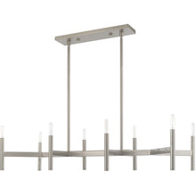 Load image into Gallery viewer, 19" Eight Light Dimmable Chandelier With Shades - Nickel