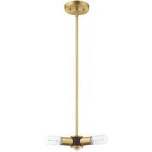 Load image into Gallery viewer, 5" Three Light Dimmable Chandelier With Shades - Brass