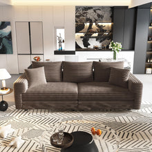 Load image into Gallery viewer, 4 Seat Sofa, Modern Comfy Upholstered Sofa Cloud Couch, Deep Seat Couches With Soft Pillows
