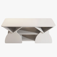Load image into Gallery viewer, Geometric Engineered Coffee Table With Rounded Corners With Open Shelves